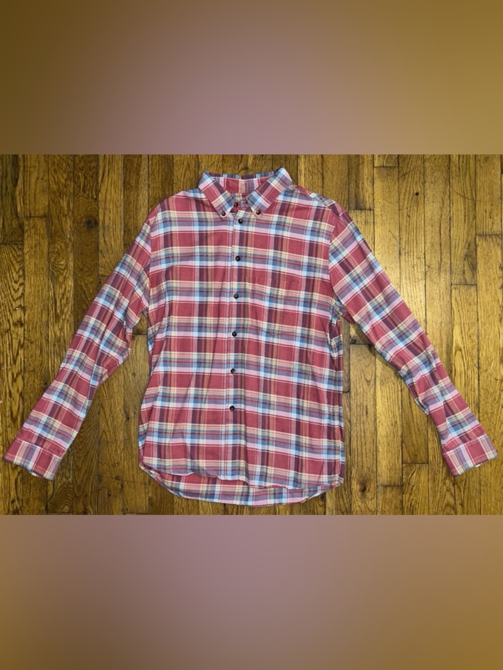 APC Rue Madame Paris Designer streetwear Red Plaid Button Up Casual Shirt - Sz L